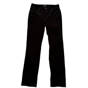 Talbots Heritage Pants Size 8 Black Corduroy Women's Straight Legs Stretch